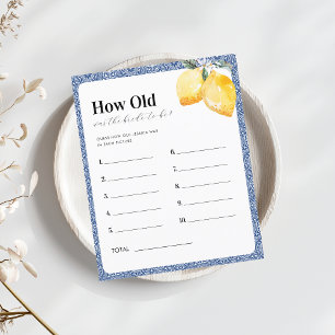 Italian Lemon Floral How Old Was The Bride Game