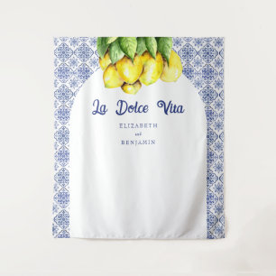 Italian Lemon La Dolce Vita Wedding Mediterranean Tapestry