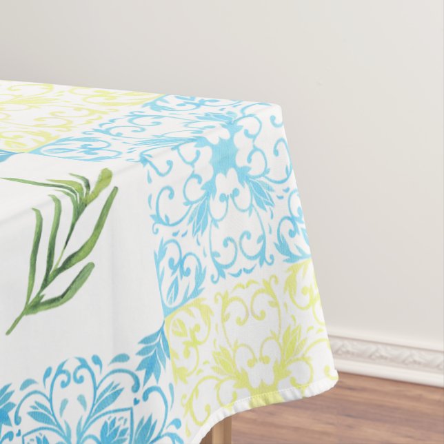Italian Lemon Mediterranean Pattern Tablecloth (In Situ)