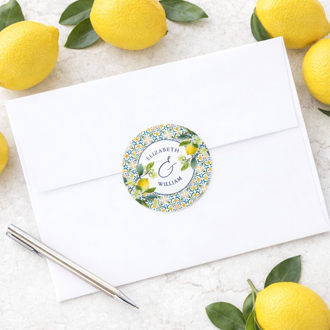 Italian Lemon Monogram Envelope Seal (Italian Lemon Monogram Envelope Seal)