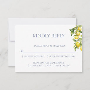 Italian Lemon RSVP card