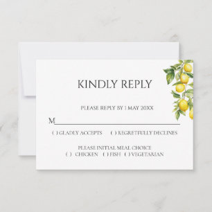 Italian Lemon RSVP card