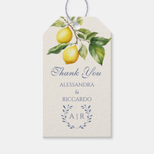 Italian Lemon thank you tags