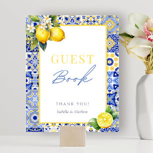 Italian Lemon Wedding Guest Book Sign Poster