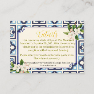 Italian Lemon Wedding Invitations Detail card