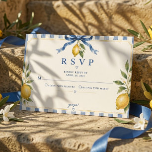 Italian Lemon Wedding  RSVP Card