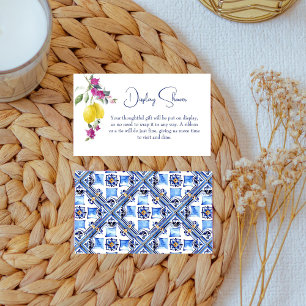 Italian lemons bougainvillea citrus display shower enclosure card