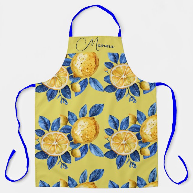 Italian Lemons Personalised Apron (Front)