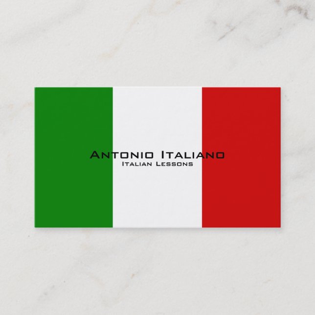 Italian Lessons / Italian Teacher Business Card (Front)