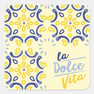 Italian Life Vibe Square Sticker