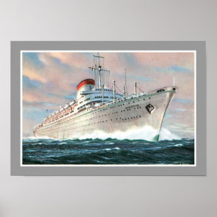 Italian Line's Augustus Poster