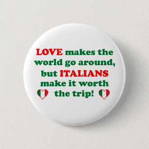 Italian Love 6 Cm Round Badge