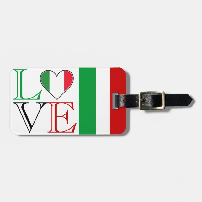 Italian Love Luggage Tag (Front Horizontal)