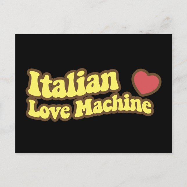 Italian Love Machine Postcard (Front)
