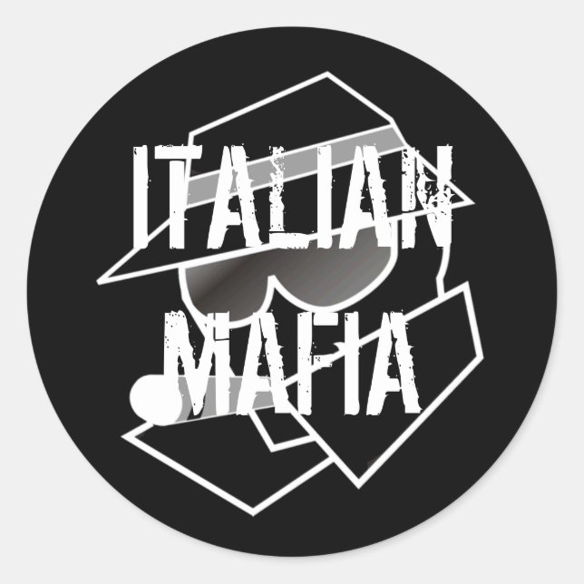 Italian Mafia Classic Round Sticker (Front)