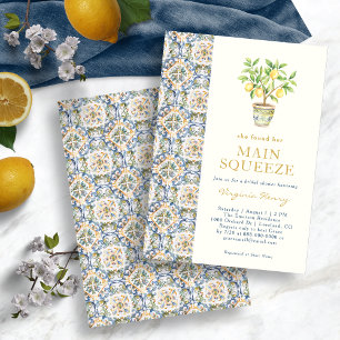 Italian Main Squeeze Bridal Shower Invitation