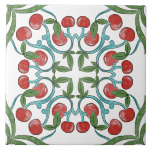 Italian Majolica Fruit Ceramic Tile