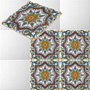 Italian Majolica Pattern Repro Ceramic Tile