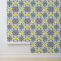 Italian Majolica Style Lemon Tile Pattern