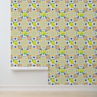 Italian Majolica Style Lemon Tile Pattern