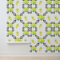 Italian Majolica Style Lemon Tile Pattern