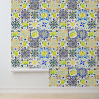 Italian Majolica Style Lemon Tile Pattern
