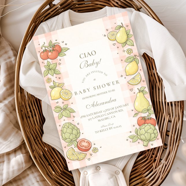 Italian Market Produce Baby Shower Invitation (Creator Uploaded)