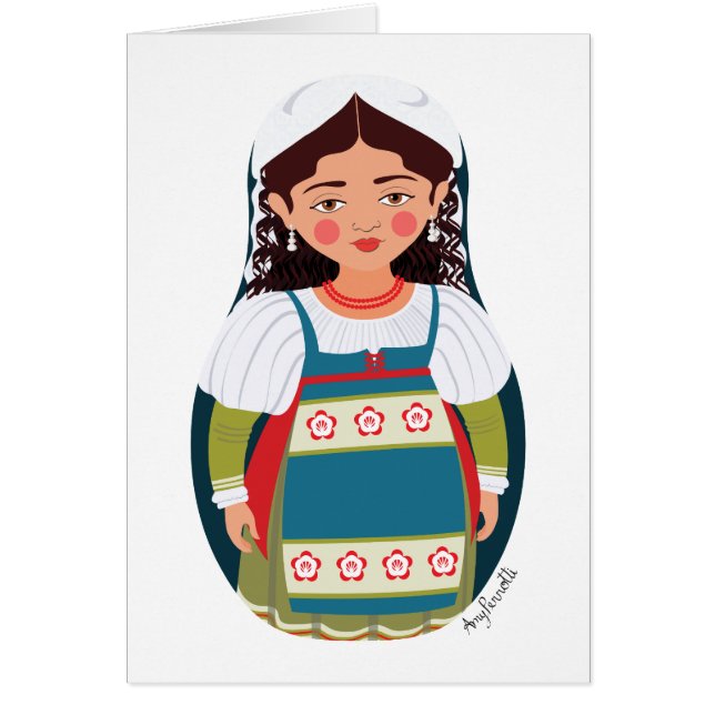 Italian Matryoshka Card (Front)