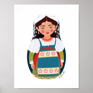 Italian Matryoshka Poster