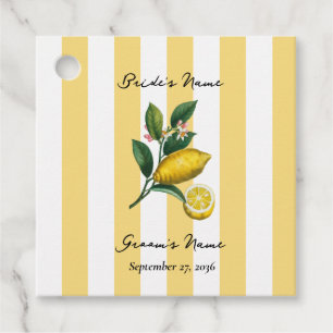 Italian Mediterranean Citrus Lemon Orange Wedding Favour Tags