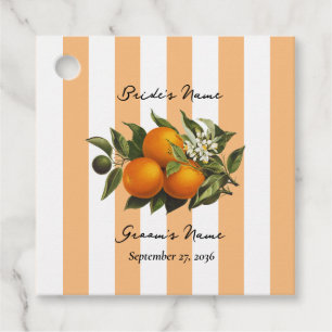 Italian Mediterranean Citrus Lemon Orange Wedding Favour Tags
