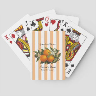 Italian Mediterranean Citrus Lemon Orange Wedding Playing Cards