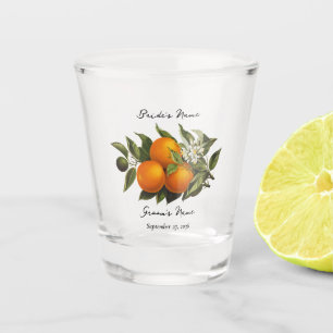 Italian Mediterranean Citrus Orange Wedding Favour Shot Glass