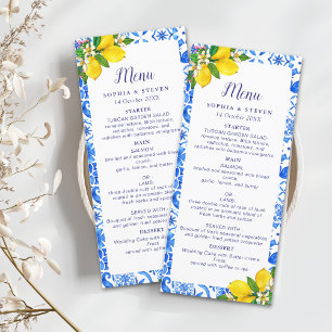 Italian Meditterranean Tiles Wedding Program