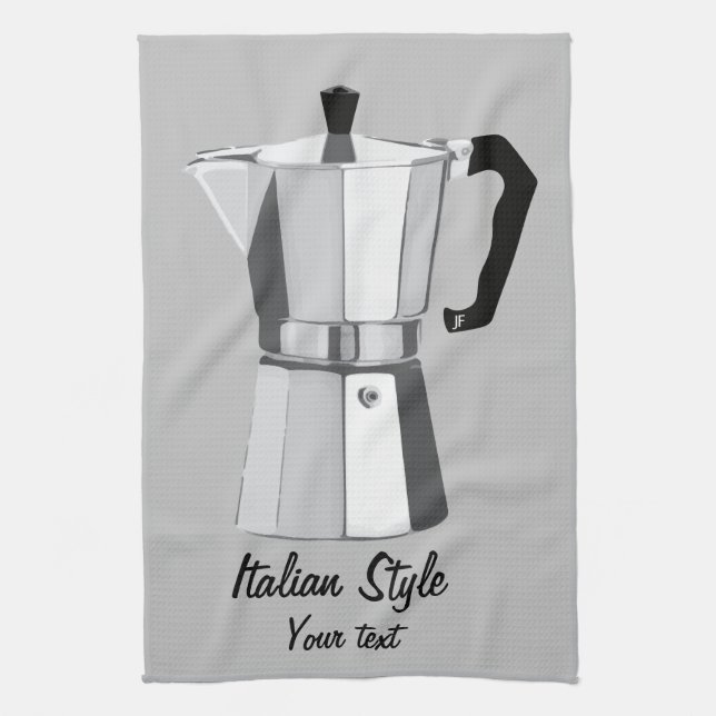 Italian Moka Tea Towel (Vertical)