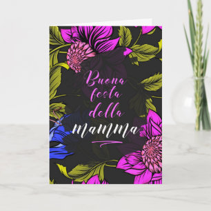 ITALIAN Mother's Day Bold Botanical Blooms Card
