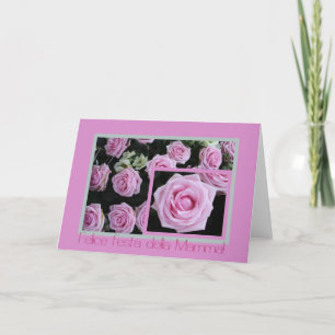 Italian Mother's day card pink rose bouquet3