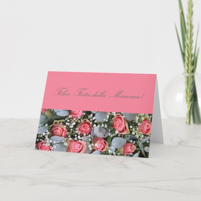 Italian Mother's Day rose card (Front)