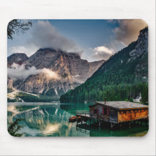 Italian Mountains Lake Landscape Photo Mouse Pad