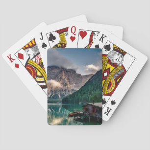 Italian Mountains Lake Landscape Photo Playing Cards