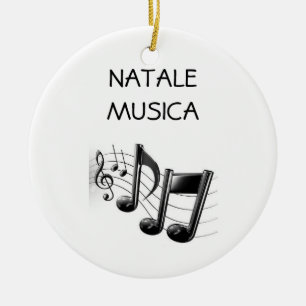 ITALIAN MUSIC ORNAMENT=NATALE MUSICA CERAMIC ORNAMENT