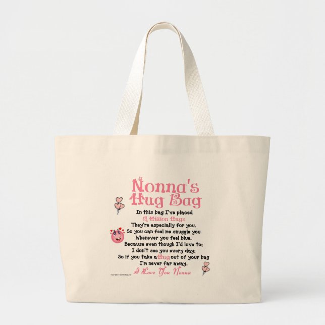 Italian -  Nonna - Single Verse Large Tote Bag (Front)