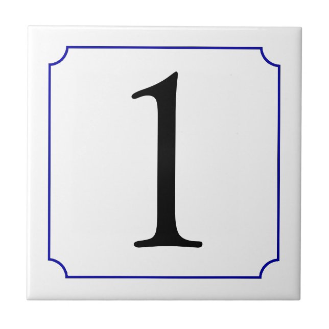 Italian Number Ceramic Tile (Front)