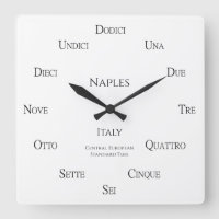 Italian Numbers Custom City Country Time Zones