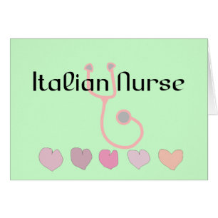 Italian Nurse Gifts--Hearts & Stethoscope Design