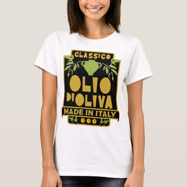  Italian Olive Oil Cooking T-Shirt (Front)