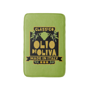  Italian Olive Oil Wall Art Bath Mat