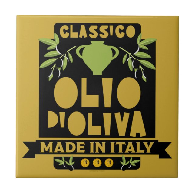  Italian Olive Oil Wall Art Ceramic Tile (Front)