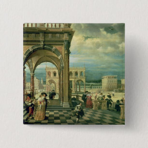 Italian Palace, 1623 15 Cm Square Badge