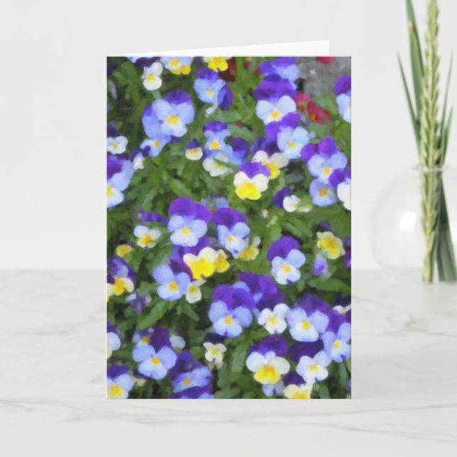 Italian Pansies Note Card (Front)